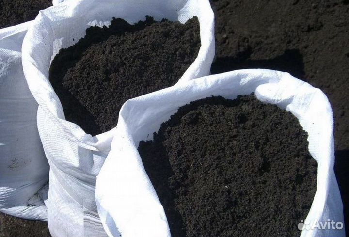 Земля плодородная в мешках чернозем в мешках