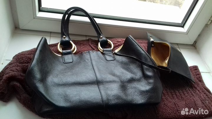 Французская сумка из натуральной кожи