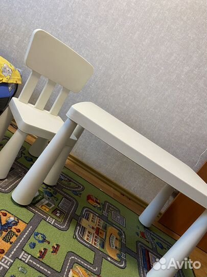 Детский стол и стул IKEA маммут