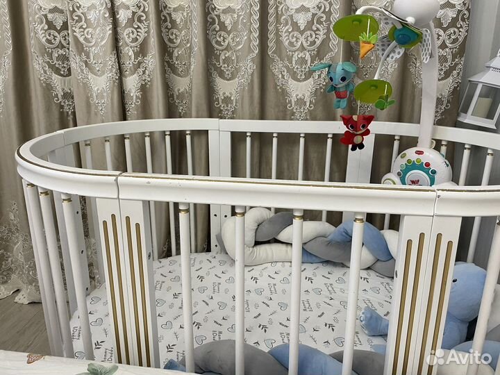 Кроватка трансформер с маятником 7 в 1