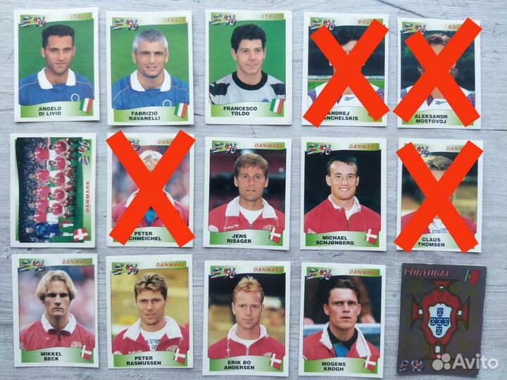 Наклейки Panini Europa 96. Europe-96