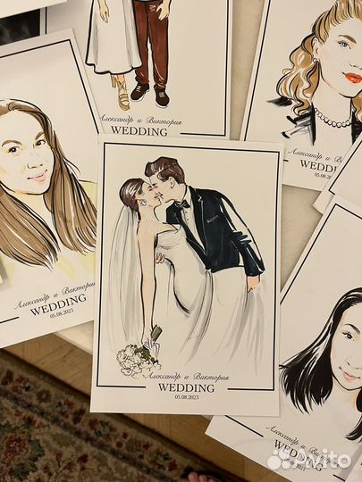 Художник на свадьбу, скетчи, быстрые портреты