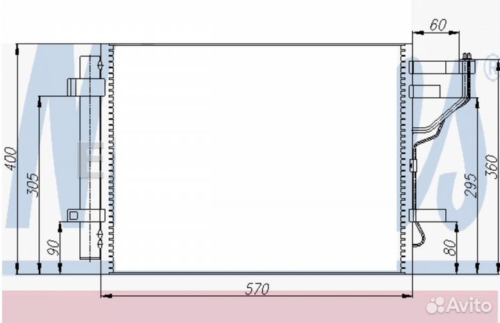 Радиатор кондиционера Kia Ceed ED (2007-2012)