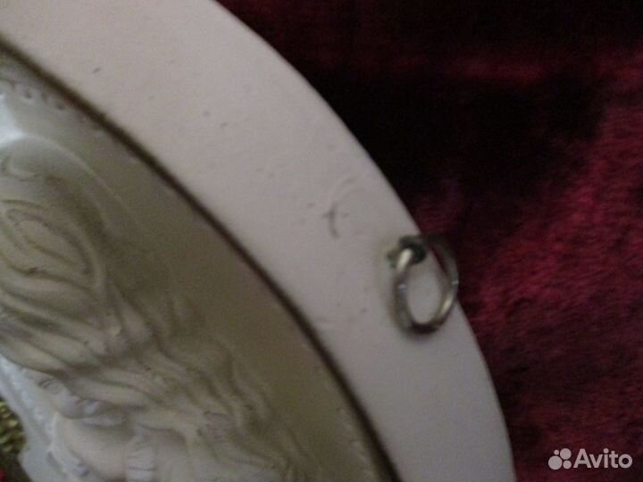 Гипсовое и фарфоровое панно, винтаж, 1988гПольша