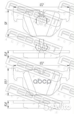 Колодки тормозные задние 1901F16R Febest