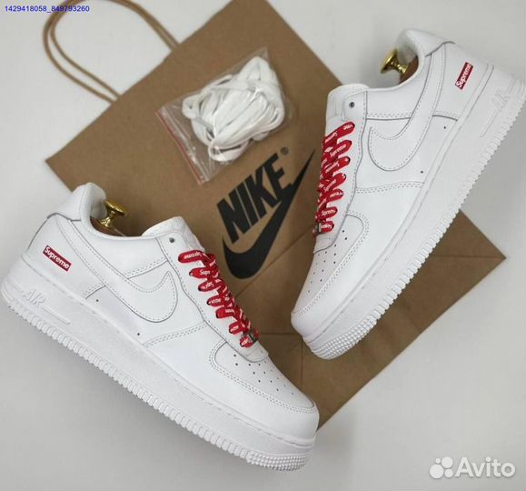 Кроссовки Nike Air Force 1 Low & Supreme (Арт.80138)