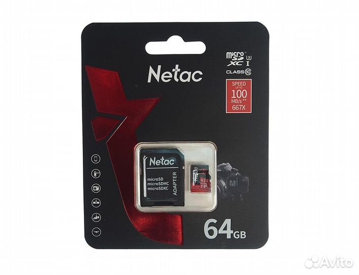 Карта MicroSD Netac P500 Extreme Pro на 64GB