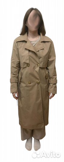 Stylish бежевый женский тренч на осень s-m