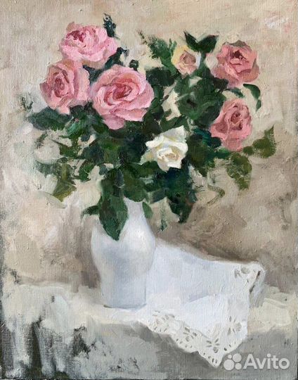 Картина маслом на холсте цветы