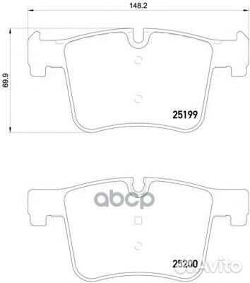 Колодки тормозные дисковые перед P06075 Brembo