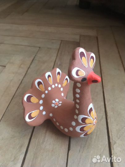 Дымковская игрушка Птица-свисток