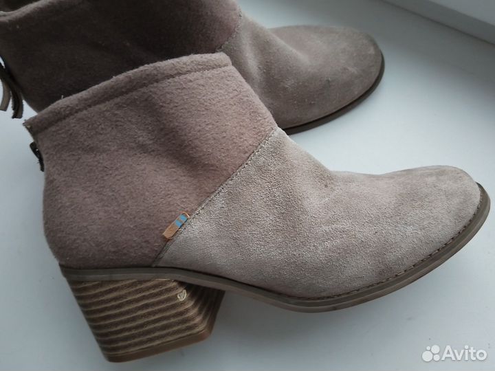 Ботинки замша и шерсть Toms 37 размер