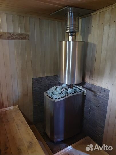 Баня на дровах домашняя