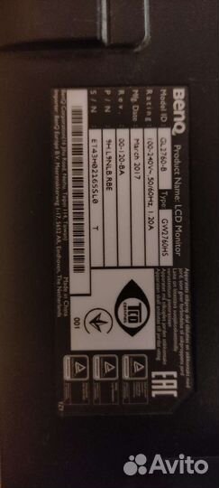 Монитор на запчасти benq GL2760-B