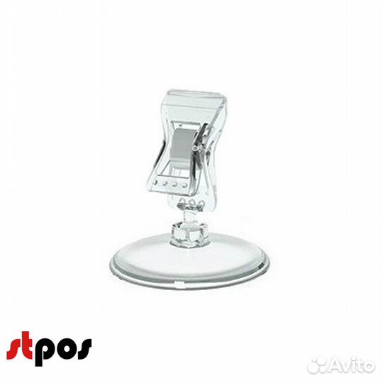 Ценникодерж-прищепка+подставка круглая прозр, 0мм