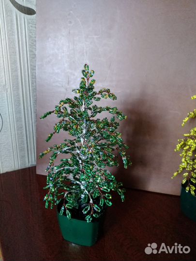 Береза из бисера