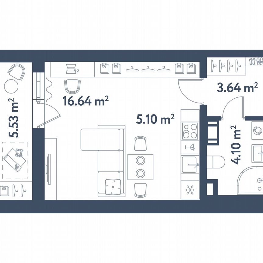 Квартира-студия, 32,3 м², 11/11 эт.