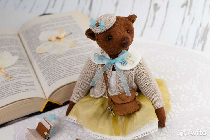 Мишка в технике тедди