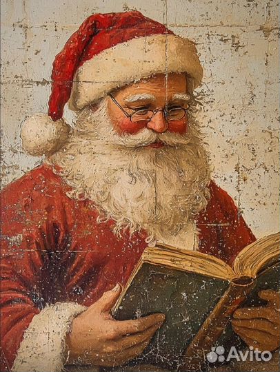 Винтажная картина Санта Клауса Картины маслом