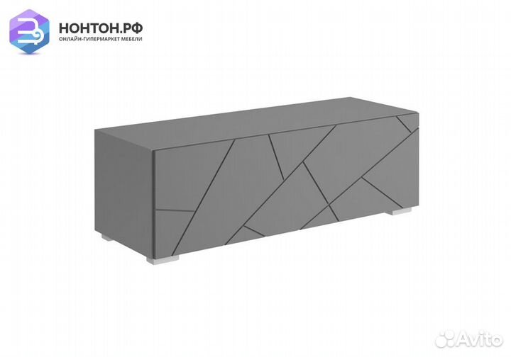 Тумба под тв Гранж тм-003 серый шифер / матовый гр