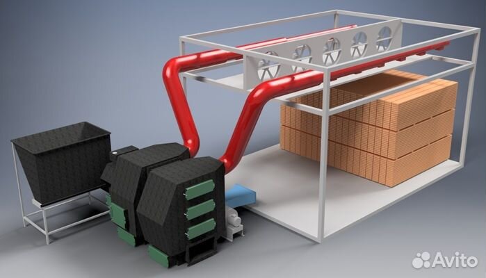 Воздухонагреватель твердотопливный 300 кВт