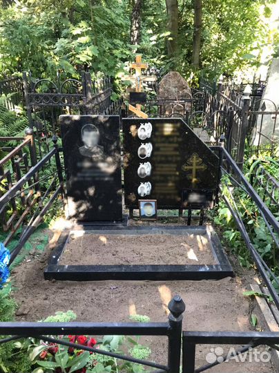 Памятники гранитные, установка, благоустройство