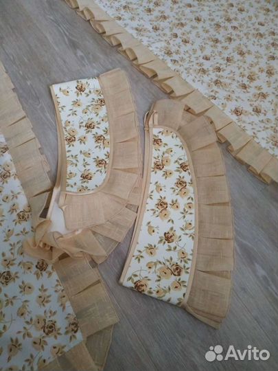 Гардины 2шт и тюль для кухни