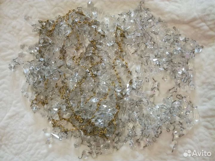 Хрусталь для люстры Чехии,подвески,цепочки