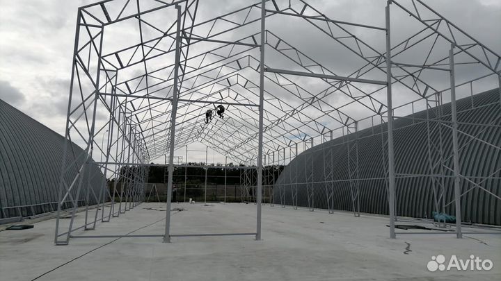 Каркас ангара 18х40 м. с двускатной крышей