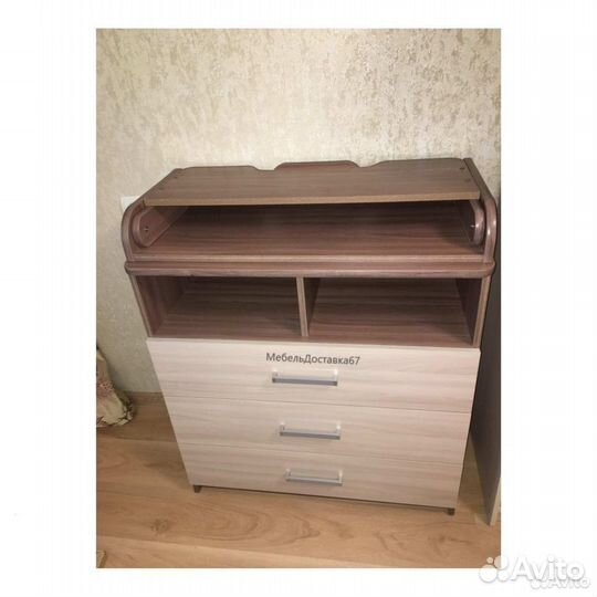 Комод для пеленания шимо темный+светлый, наличие