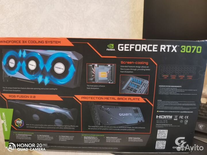 Видеокарта gigabyte GeForce RTX 3070 Gaming OC 8G