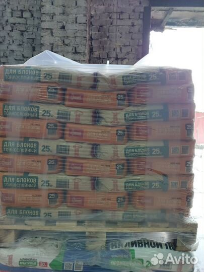 Монтажный клей для блоков 25 кг