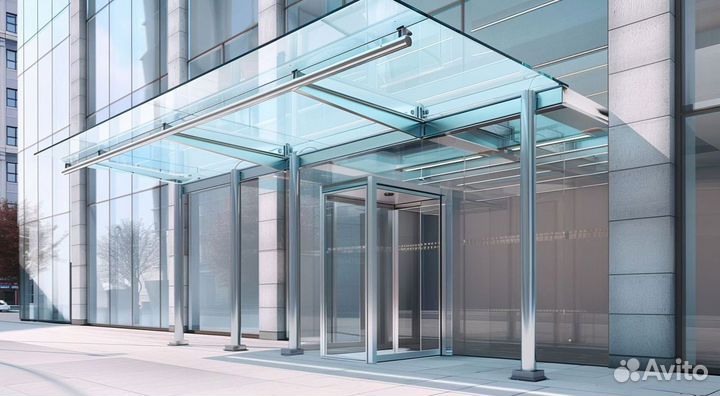 Стеклянный навес