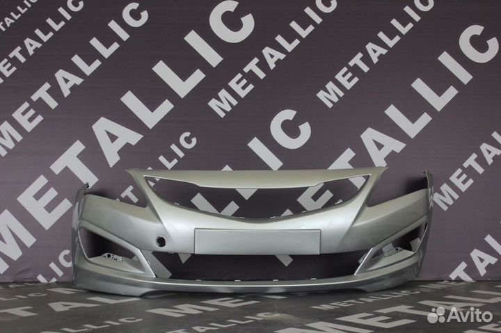 Бампер Хендай Солярис передний с птф в цвет с 14г