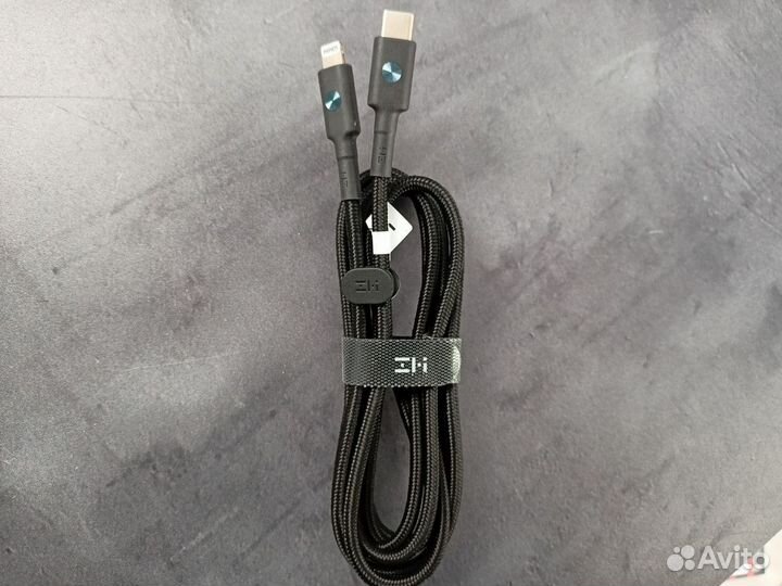 Кабель Type-C/Lightning ZMI 150см MFI 18W PD (Blac