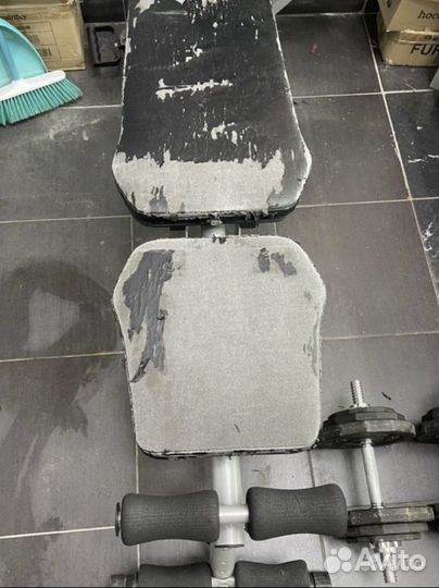 2 гантели и скамья