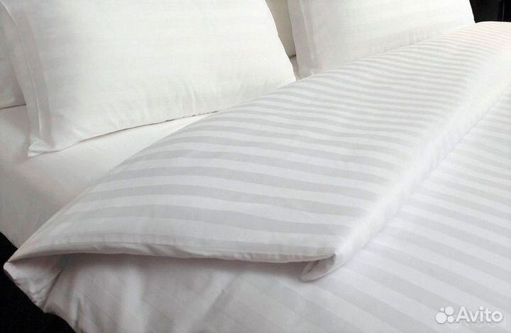 Постельное белье страйп сатин как в отеле