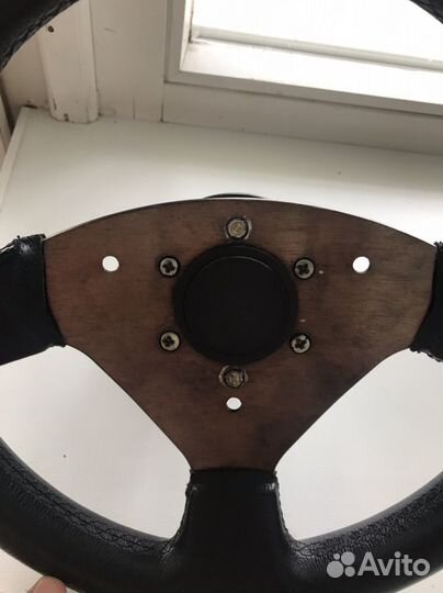 Руль спортивный на ваз, натуральная кожа