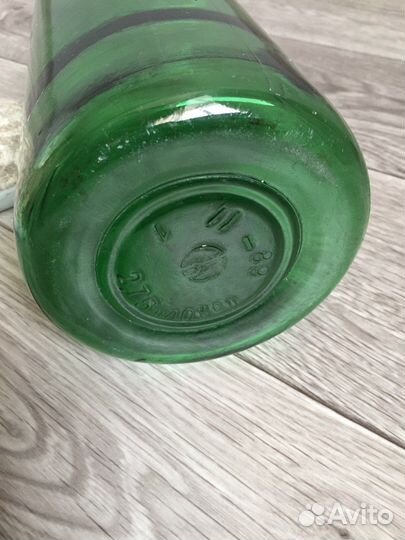 Коллекционная бутылка СССР зелёное стекло 2,75л
