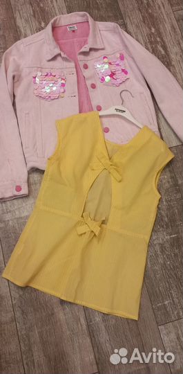 Джинсовая куртка для девочки р.158