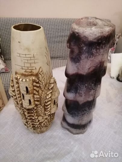 Ваза для цветов цветное стекло