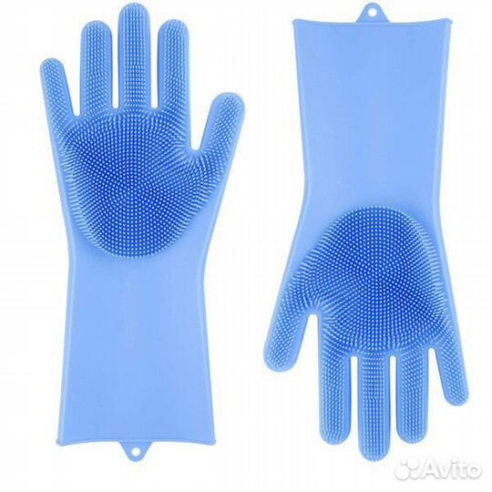 Многофункциональные силиконовые перчатки-скрубберы