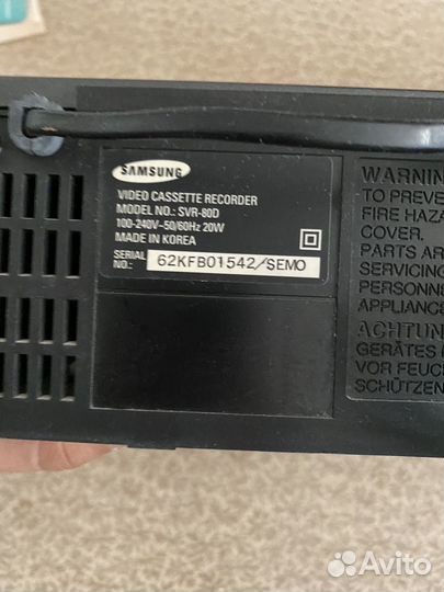 Видеомагнитофон samsung