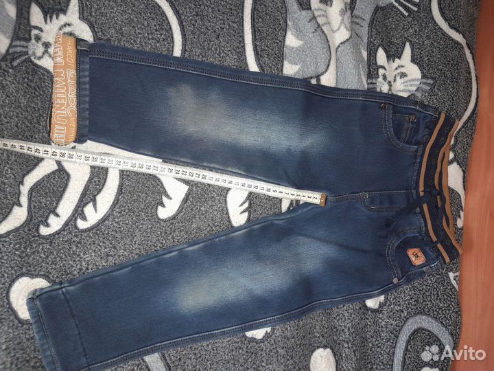 Джинсы утепленные для мальчика 104-116