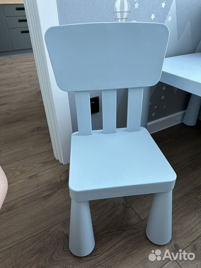 Детский стол и стул IKEA маммут