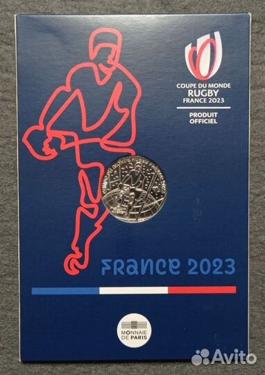 Монета 2023 Чемпионат по регби во Франции Серебро