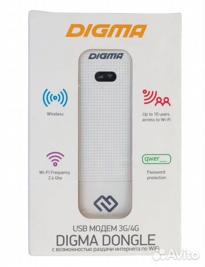 Модем Digma Dongle Wi-Fi DW1961