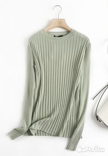 Женский базовый однотонный свитер/джемпер