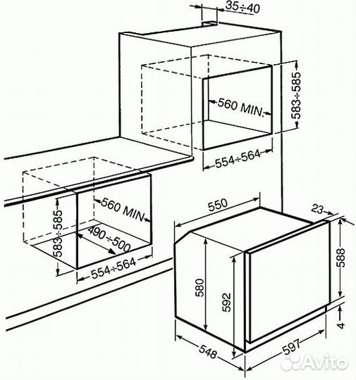 Духовой шкаф smeg SFP6104TVB