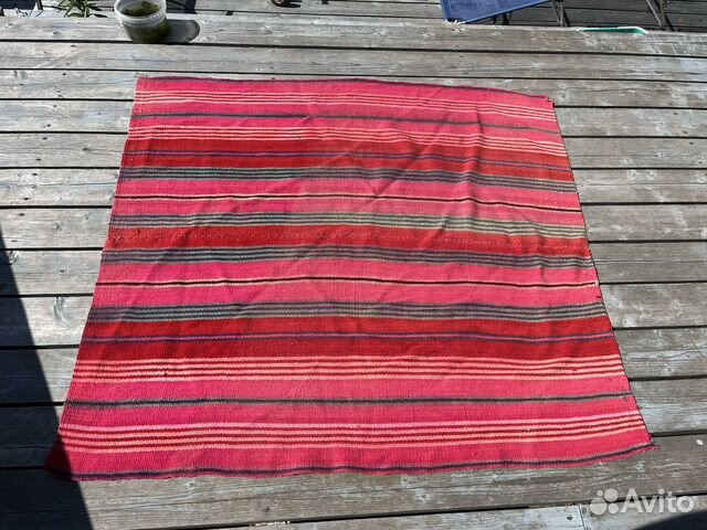 Полосатый ковёр (килим) шерсть 140 на 150